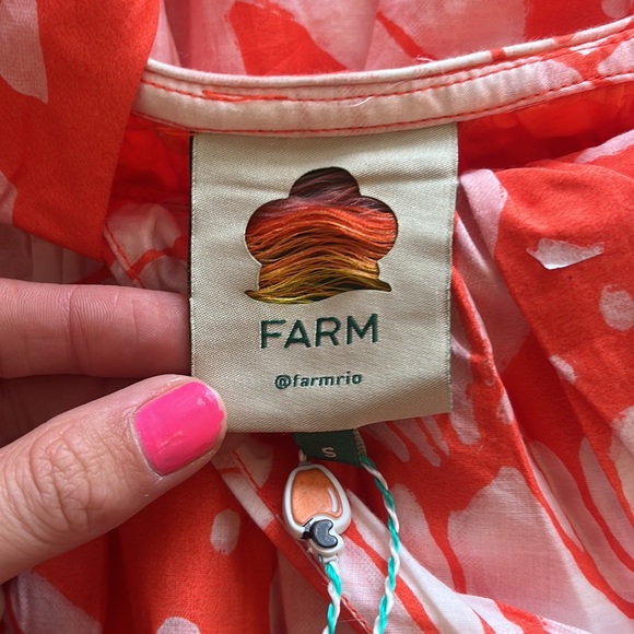 NWT**Farm Rio Jungle Orange Floral Maxi - Picture 8 of 8